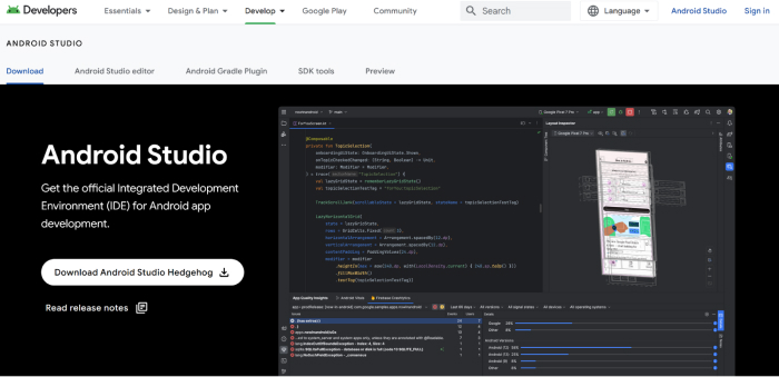 Android Studio (Java/Kotlin for Android)