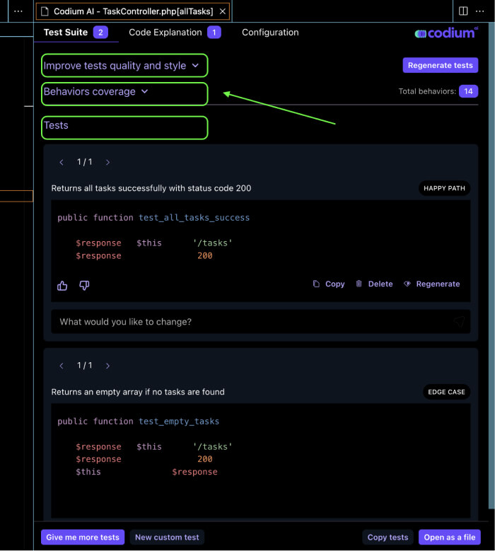 Generating Tests for Our TaskController Methods