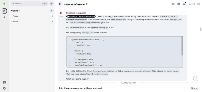 Cypress Gitter Community