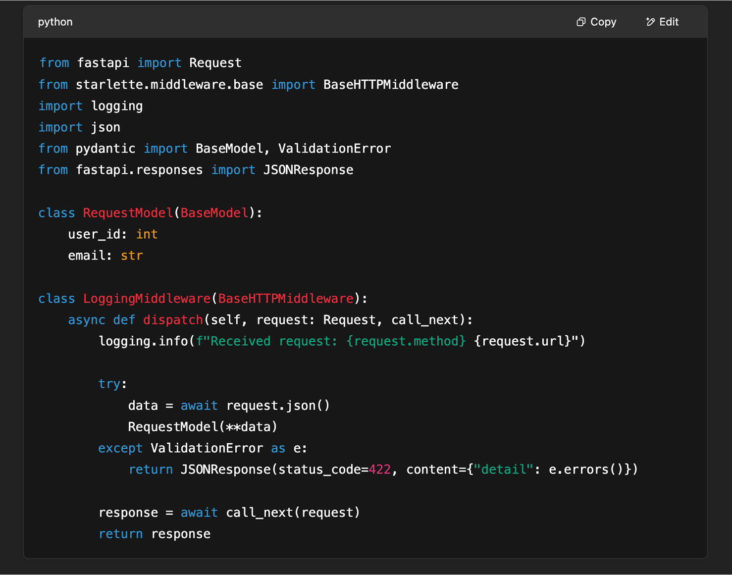 Code Generation Without RAG (Standard LLM)
