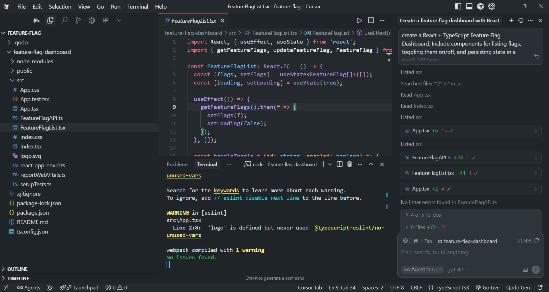 Building a React Feature Flag Dashboard with Cursor
