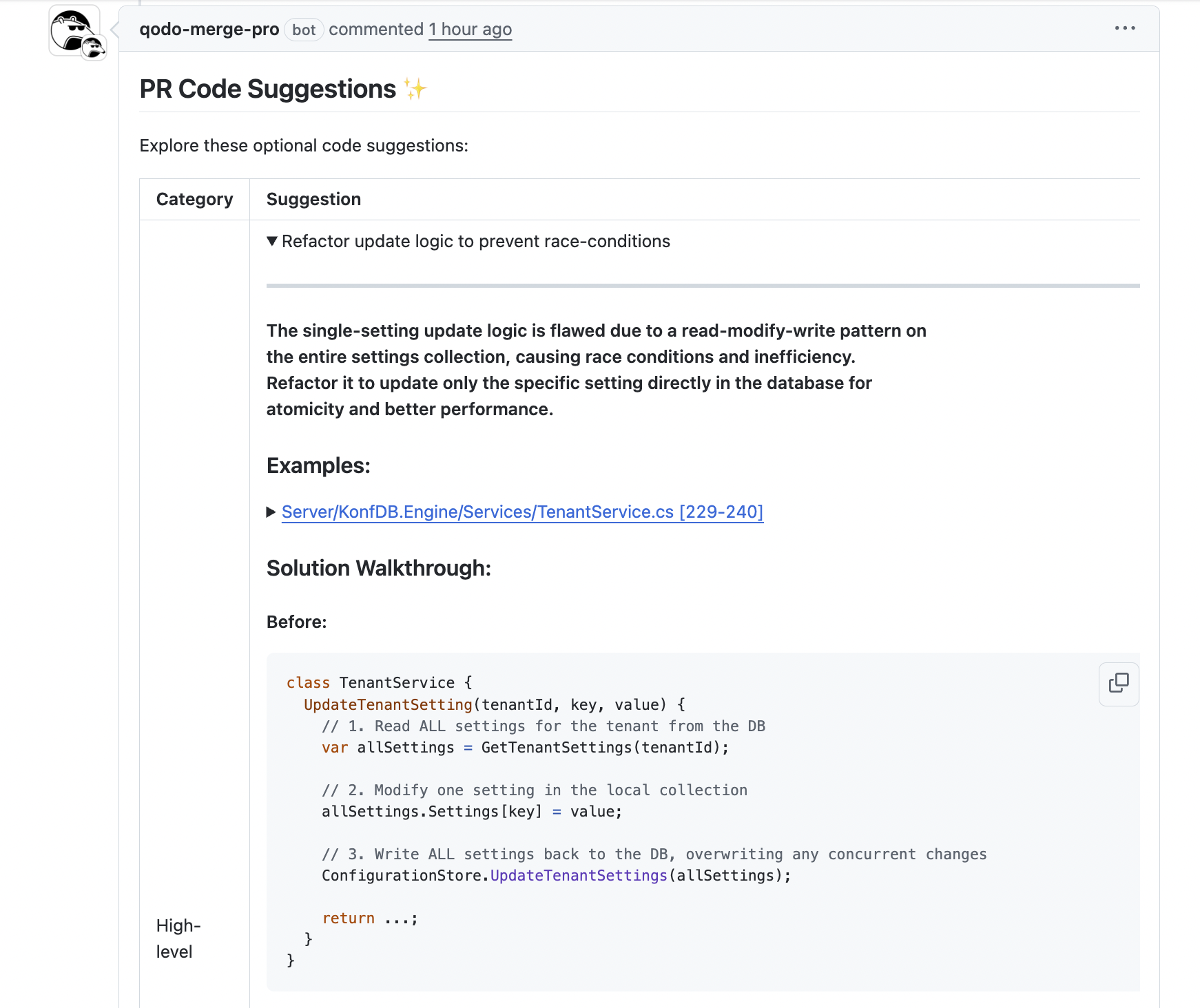 One-Click Remiadation in PR Comments