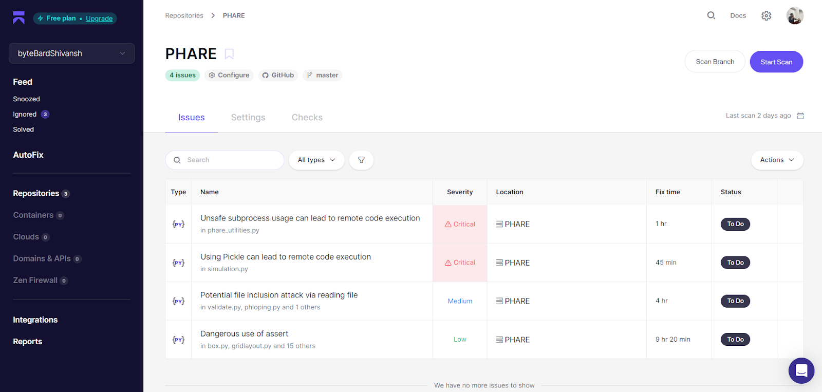 Hands-On: Scanning a Python Repo