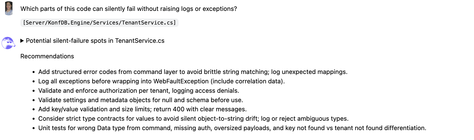error handling with qodo