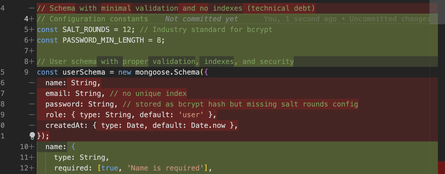 Qodo to review the user.js file