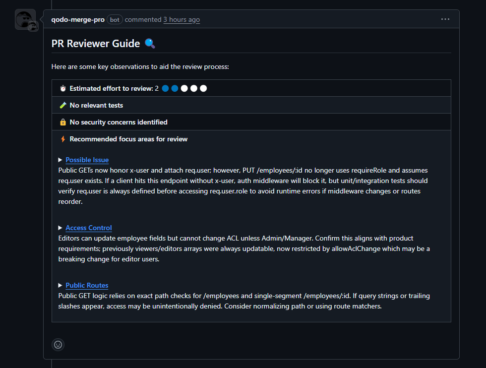 PR Reviewer Guide