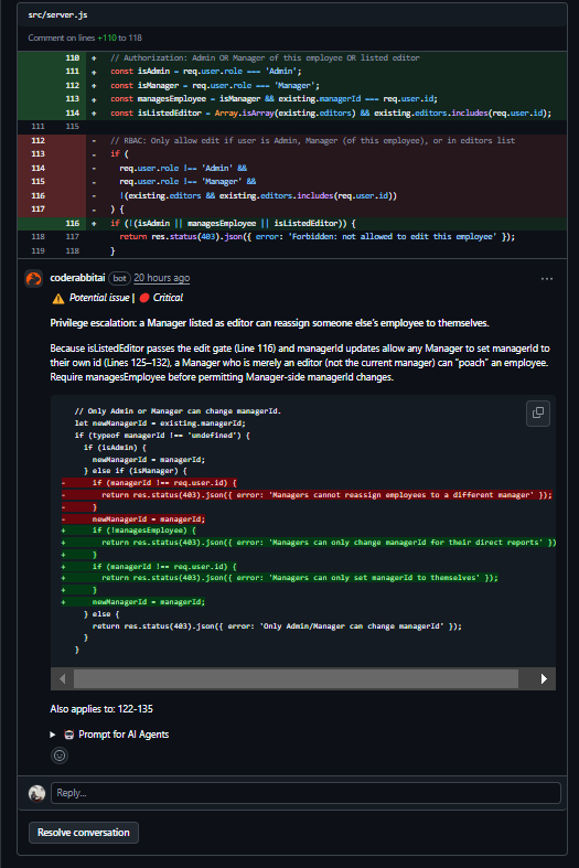 middleware, where we resolve the x-user header.