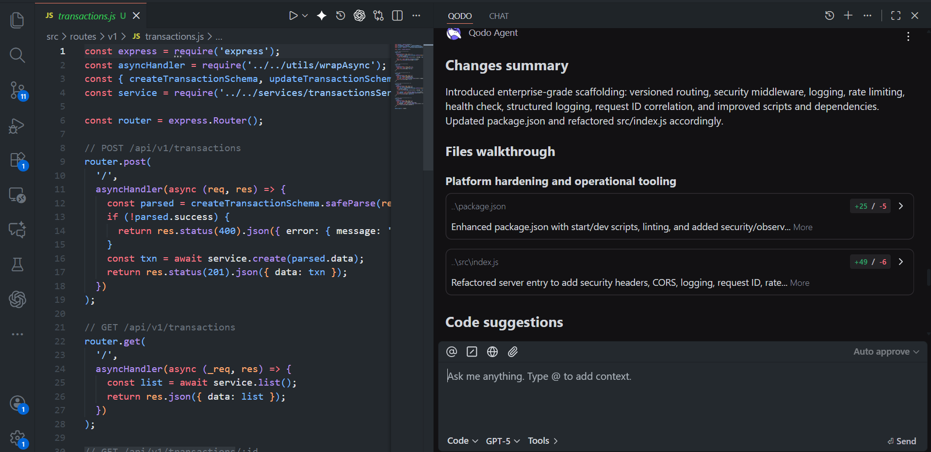 Automated review that catches real issues before a human ever looks at the PR
