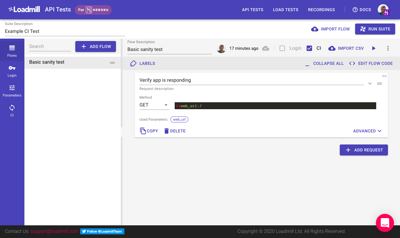 Building and Running API & Load Tests in Loadmill