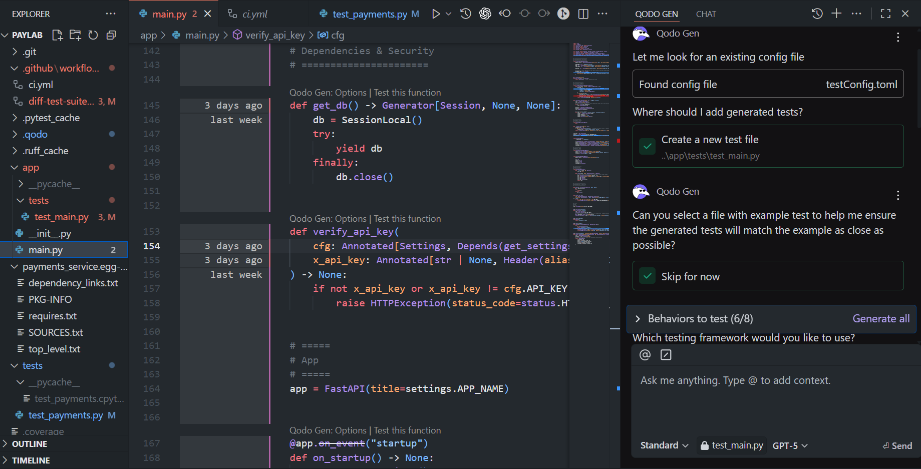 Generating Tests with Qodo Gen