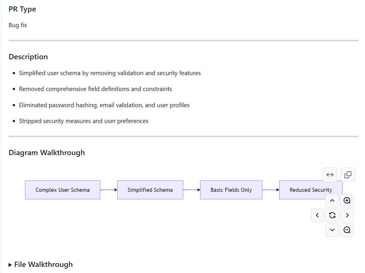 review system surfaces a diagram walkthrough