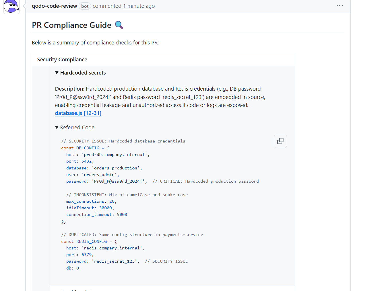 Security and Compliance Checks