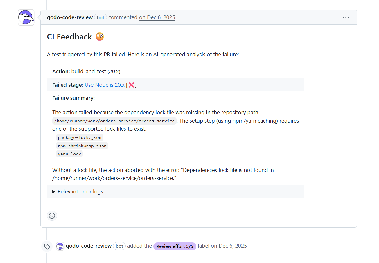 CI Failure Shows Infrastructure Gaps