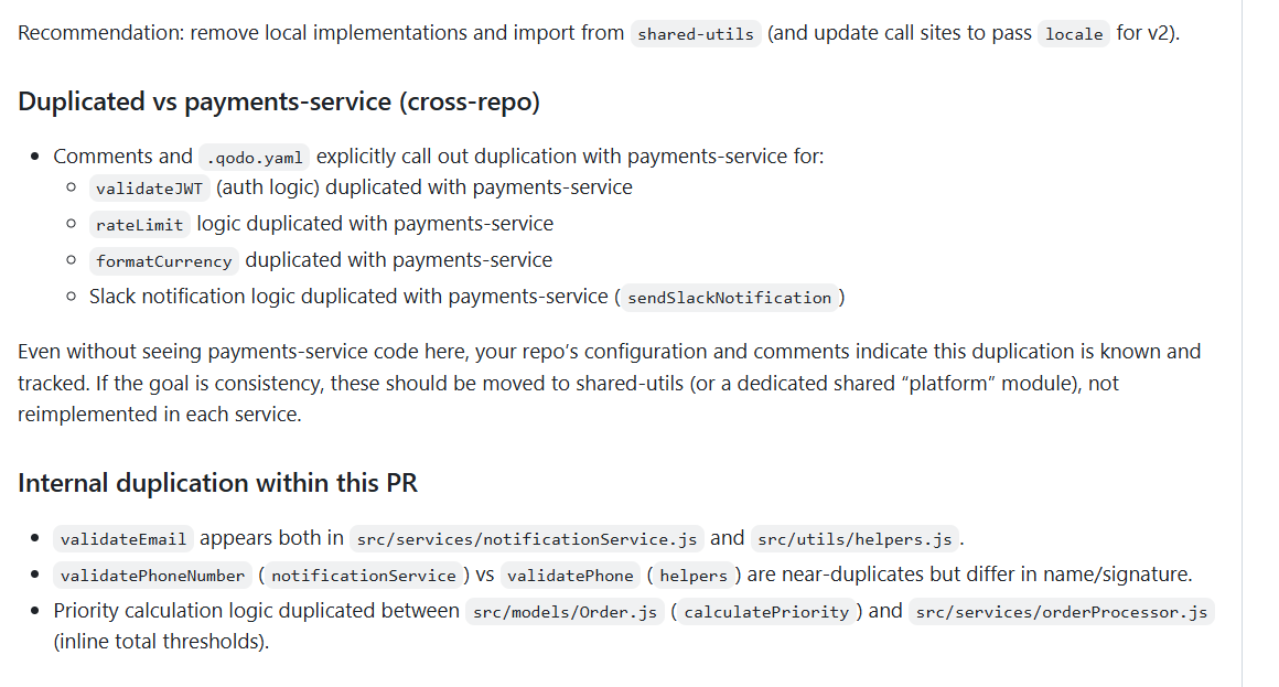 duplicated vs payments service