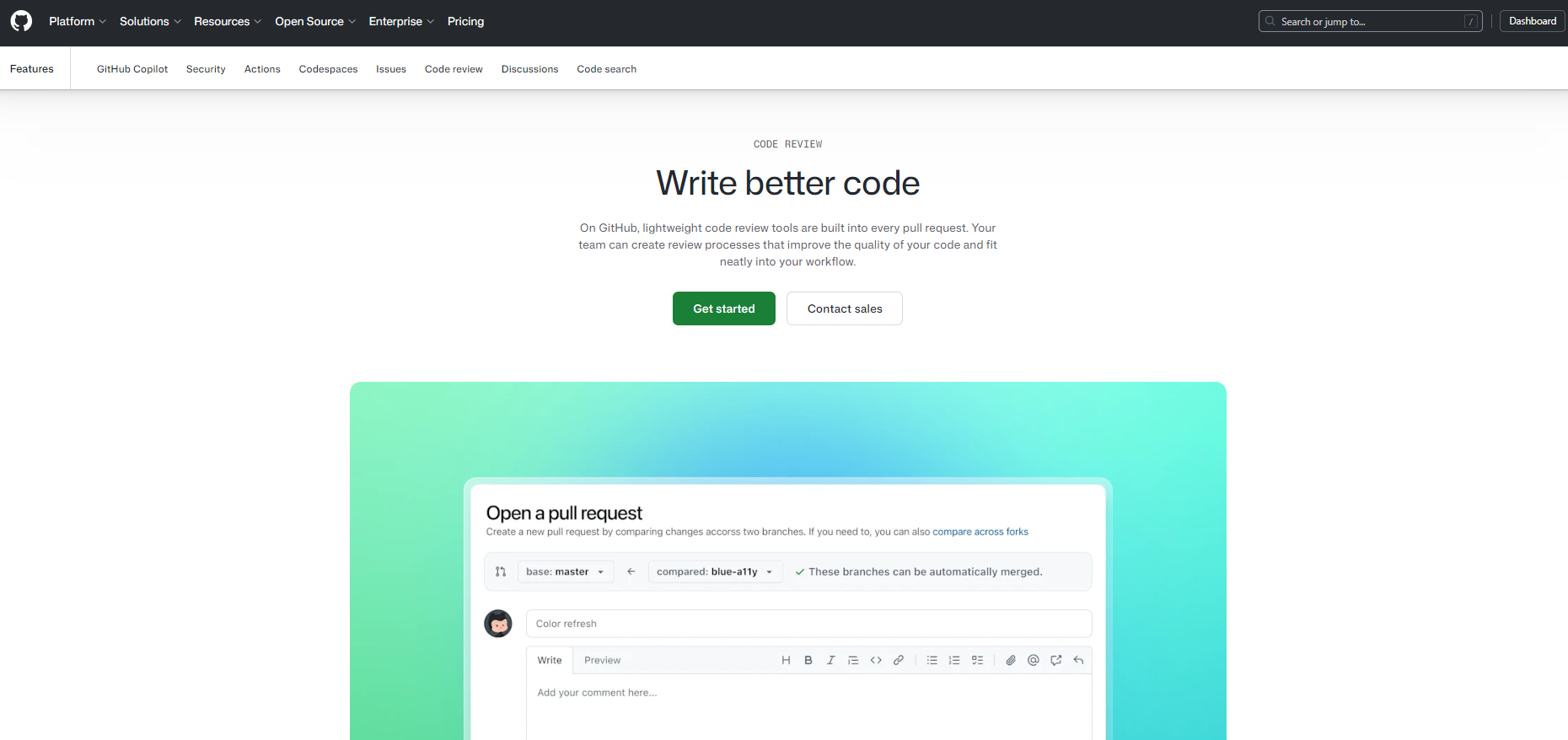 GitHub Code Review (Pull Requests + Actions)