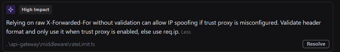 IP Extraction in Rate Limiter